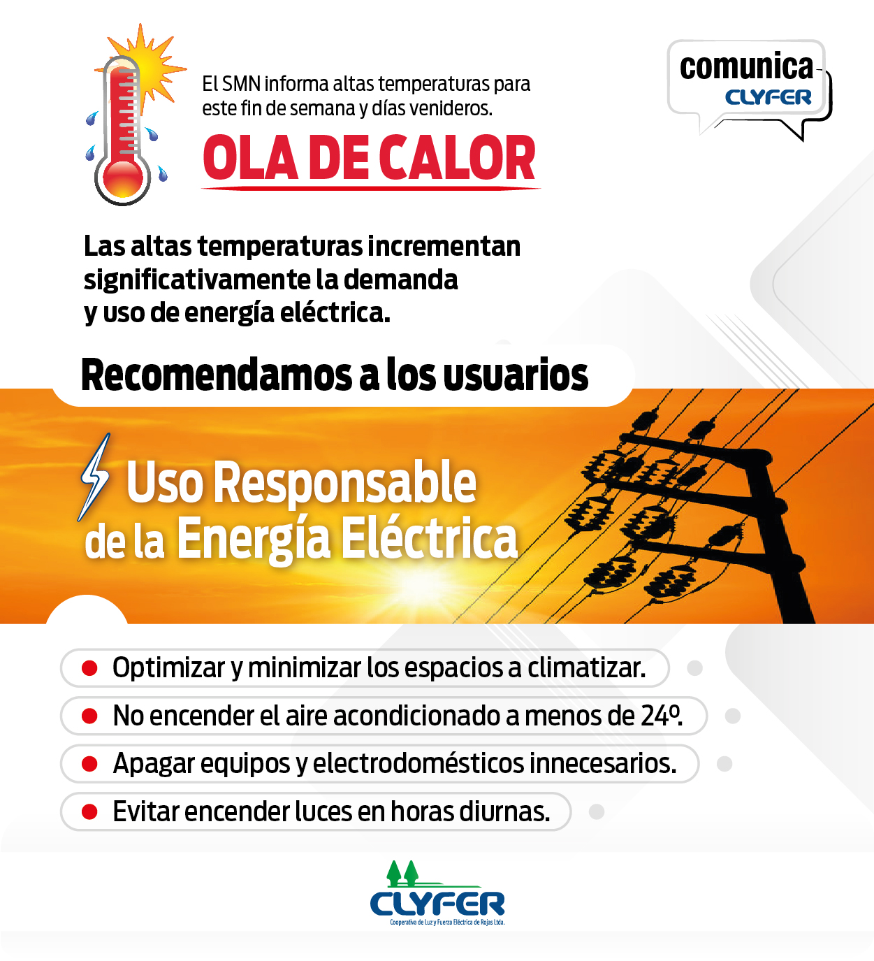 uso responsable de la energía eléctrica
